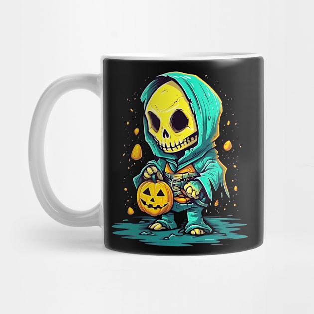 Eerie Halloween Ghoul Art - Spooky Season Delight by Captain Peter Designs